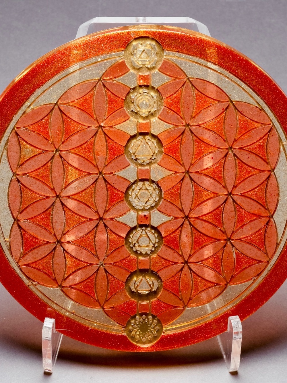 Small Sacred Geometry Resin Plaque Art Object